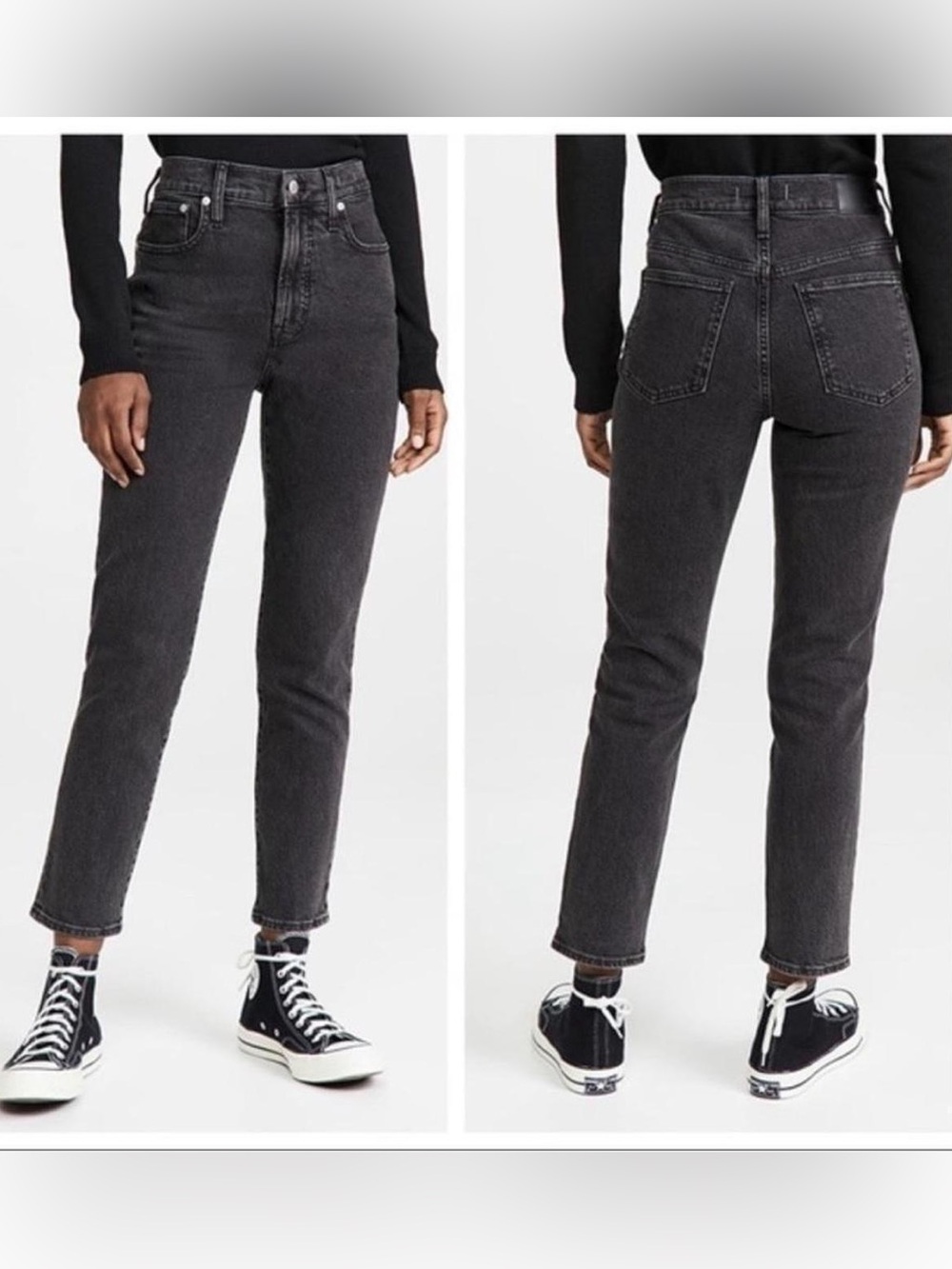 Madewell The Perfect Vintage Jean Dark Gray / Faded Black Size 26
